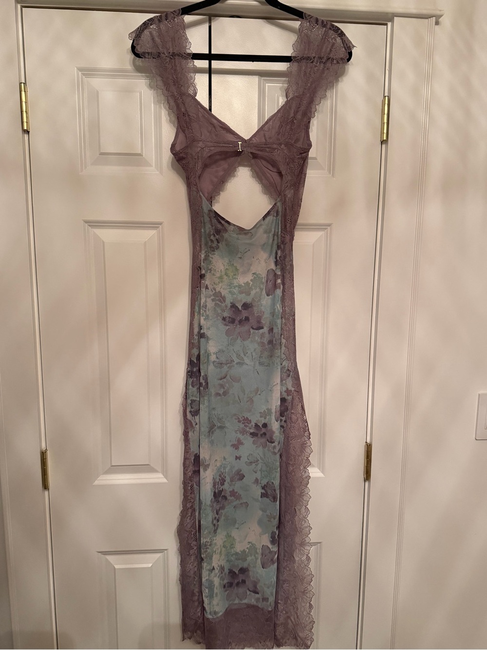 Free People Lavender Lace & Floral Maxi Slip Dress - Picture 5 of 6